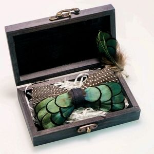 NIB The Maverick - Feather Bow Tie